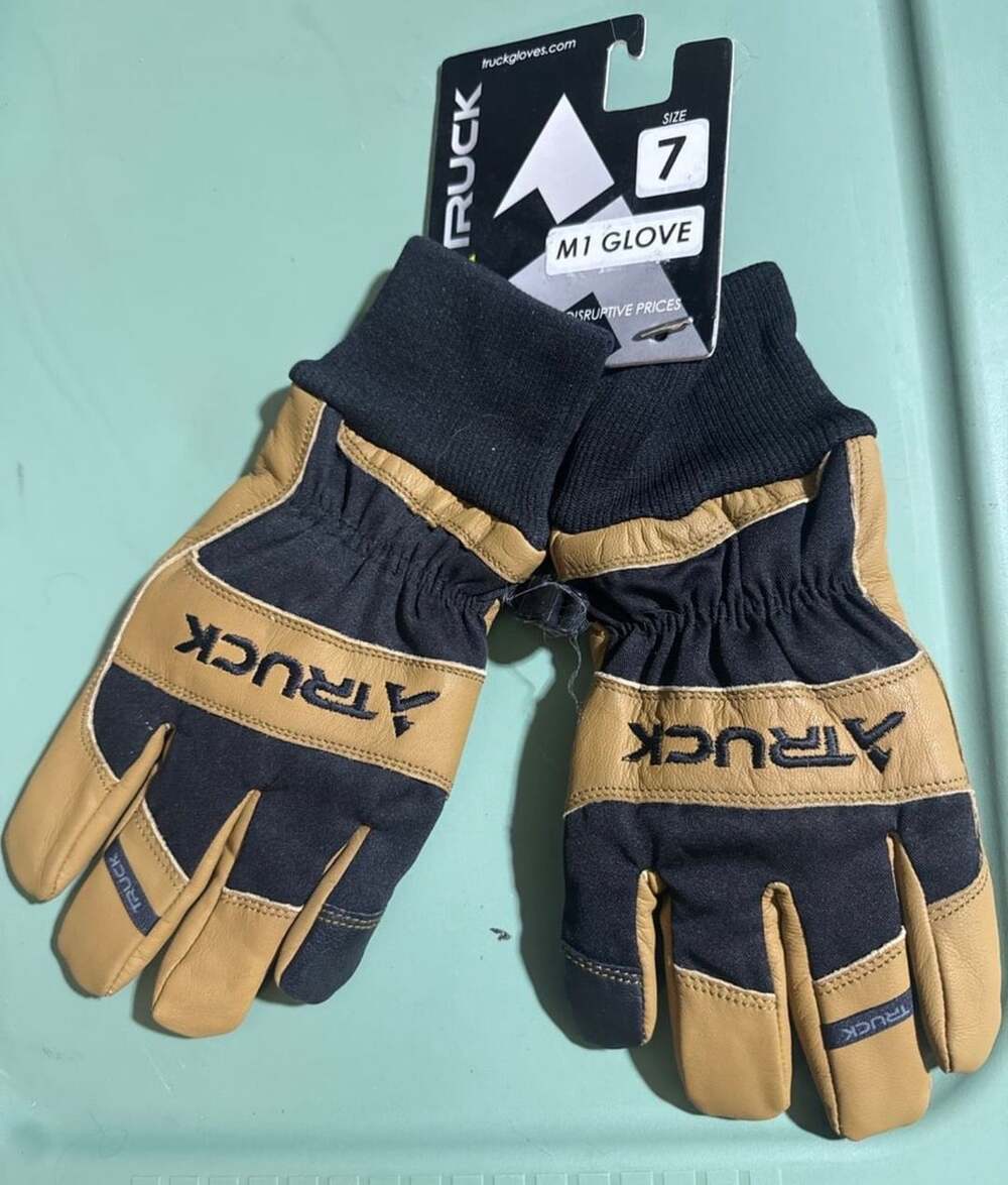 Truck M1 Glove Size 7 Brown Leather Ski Gloves